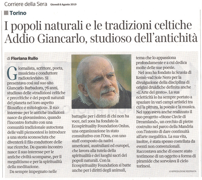 Corriere della Sera - 08-08-2019 - Giancarlo Barbadoro 