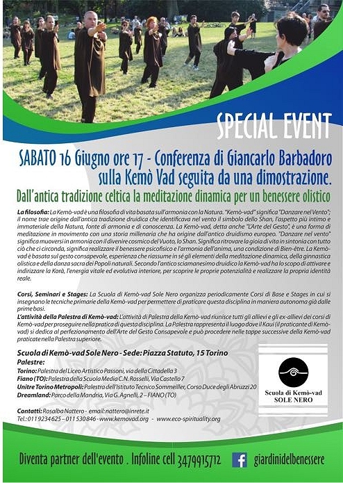 Giancarlo Barbadoro - Conferenza Kemò-vad 16-06-2018 Giardini Benessere Torino